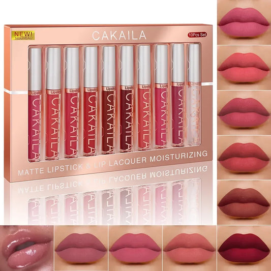 10/6 PCS Lipstick Set Matte Nude Liquid Lip Stain Makeup for women Non